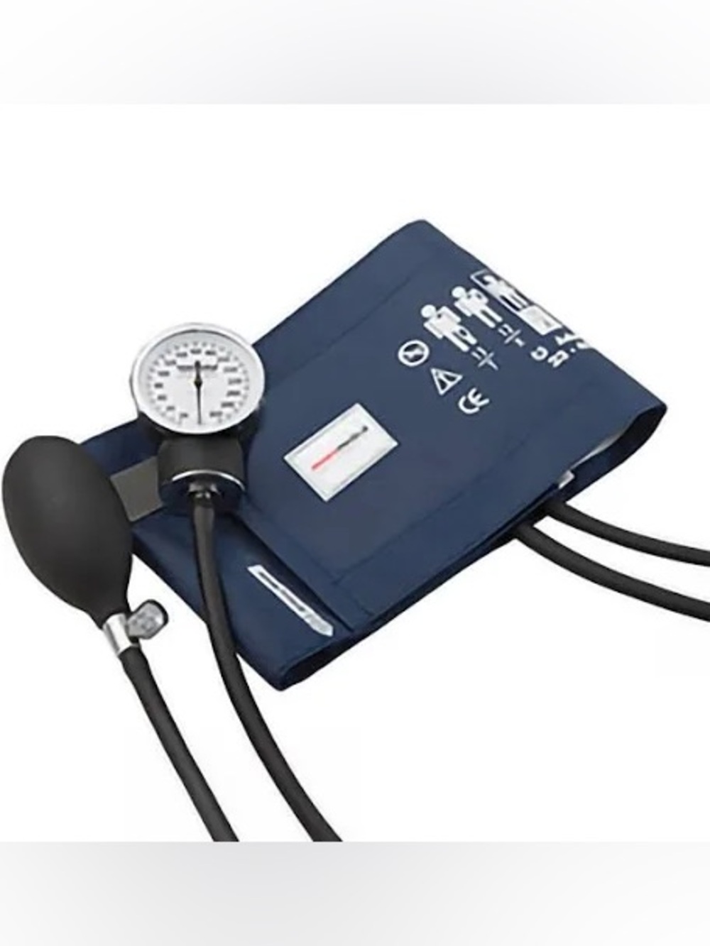 Navy Manual Blood Pressure Cuff with Gauge and Bulb